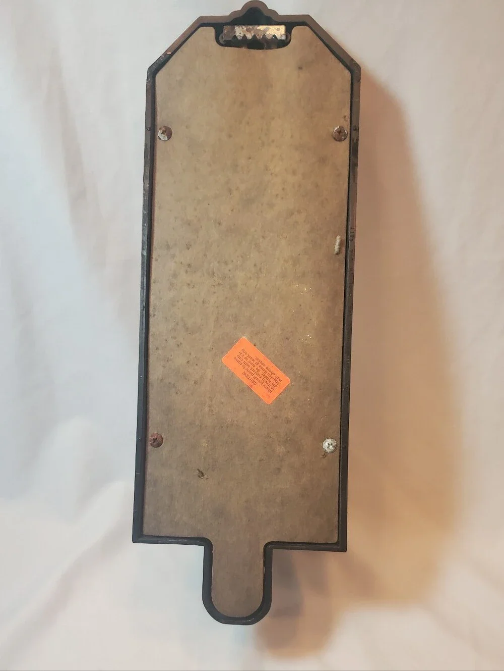Home Interiors Homco Vtg Wall Mirror Sconce Candle Holder in Black Plastic Retro